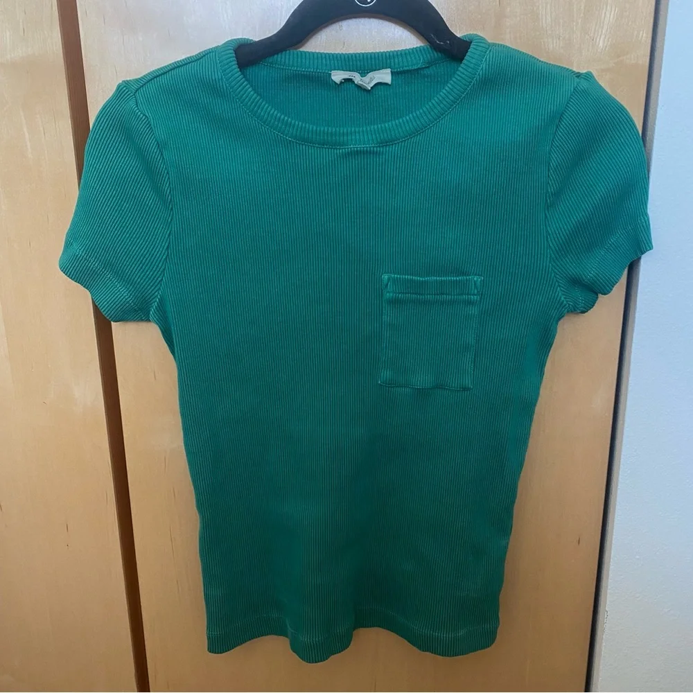 Madewell Ribbed Crewneck Pocket Tee - Picture 5 of 8